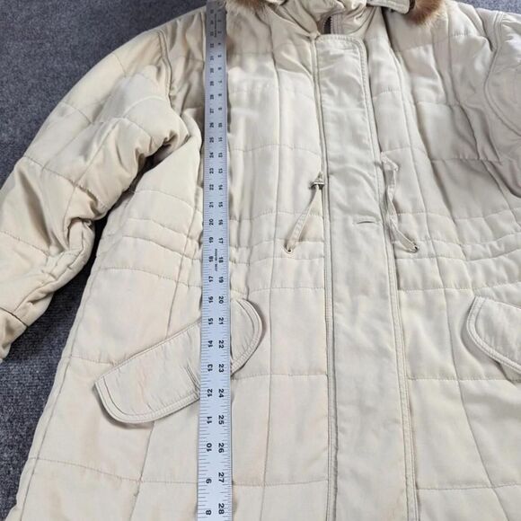 Larry Levine Coat Puffer Beige DOWN FILLED - Picture 5 of 8